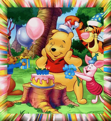 Winnie  Pooh Birthday Cake on Winnie The Pooh Clip Art
