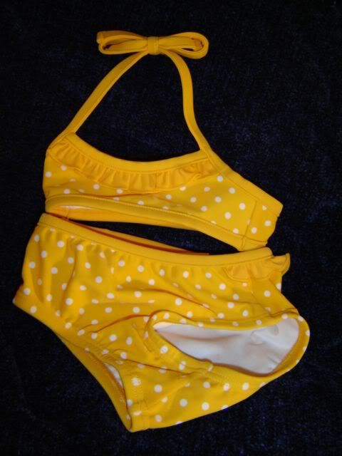Itsy Bitsy Tiny Winy Yellow Polka Dot Bikini 120