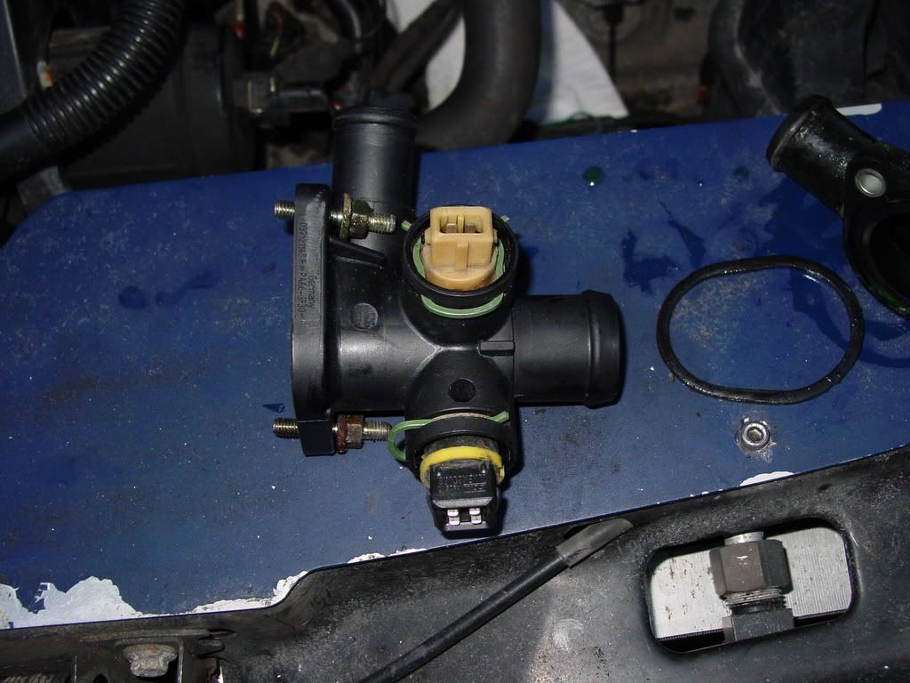 Here is the new flange installed.