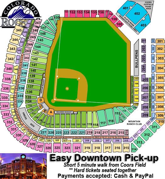 texas rangers seating chart. Coors Field Seating Chart