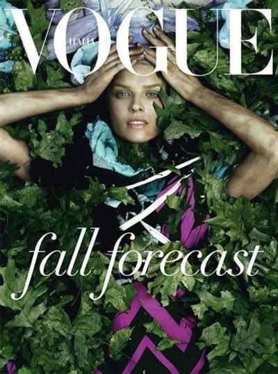 Italian Fashion 2010 on Vogue Italia Published June 2010 Cover Model Eva Herzigova Fashion
