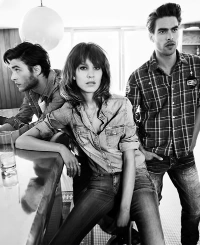 Jon Kortajarena, Alexa Chung & Gaspard Menier for Pepe Jeans