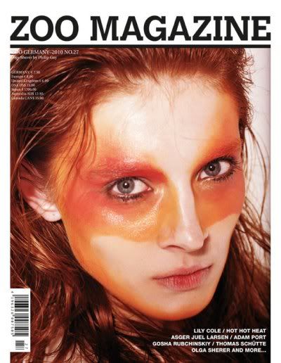 magazine cover page design. Magazine: ZOO Magazine Cover