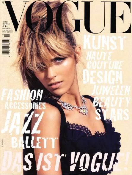 The unstoppable Anja Rubik covers the next months cover of Vogue Deutsch 