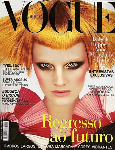Constance Jablonski graces the cover of Vogue Portugals June issue 
