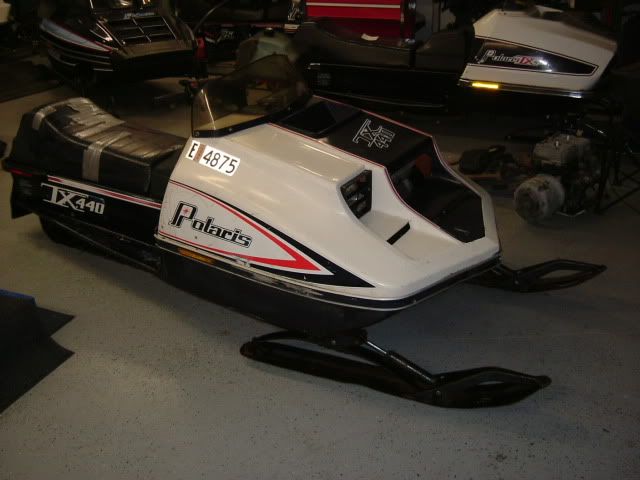 VIntage Snowmobile POLARIS TX  and others  with 3" plate as shown 