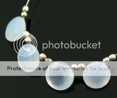 NATURAL LIGHT BLUE CHALCEDONY FACETED ROUND BRILLIANT BEADS 7 8 mm 