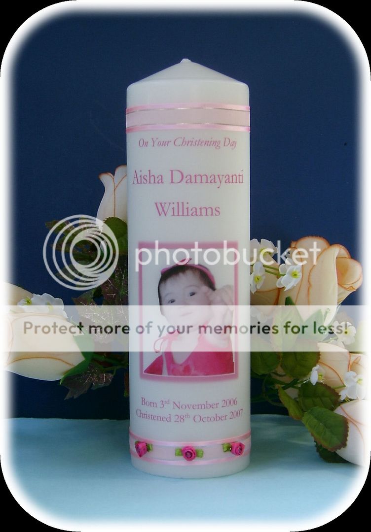 Personalised Candle Baptism /Christening/ Naming Day XL  