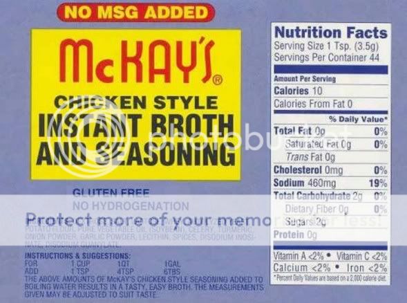 McKays Vegetarian Seasoning Chicken No MSG Added 5 Lb  