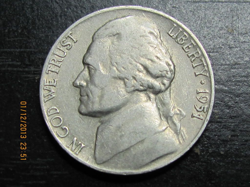 1951 D Jefferson Nickel  ~ Album Hole Filler Coin ~