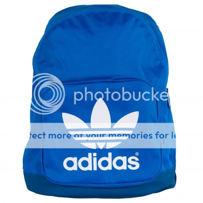 Adidas Originals Backpack Blue White Trefoil Old School Bag Daypack 