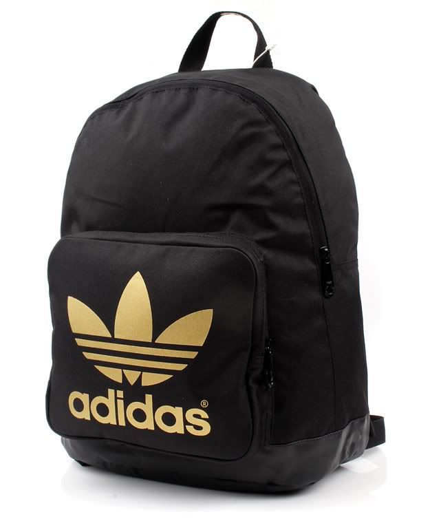 adidas originals backpack black and gold