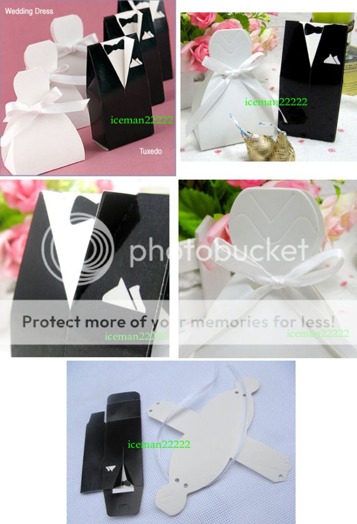   Dress and 50 Groom Tuxedo) Wedding Favor Boxes   WHOLESALE (w159