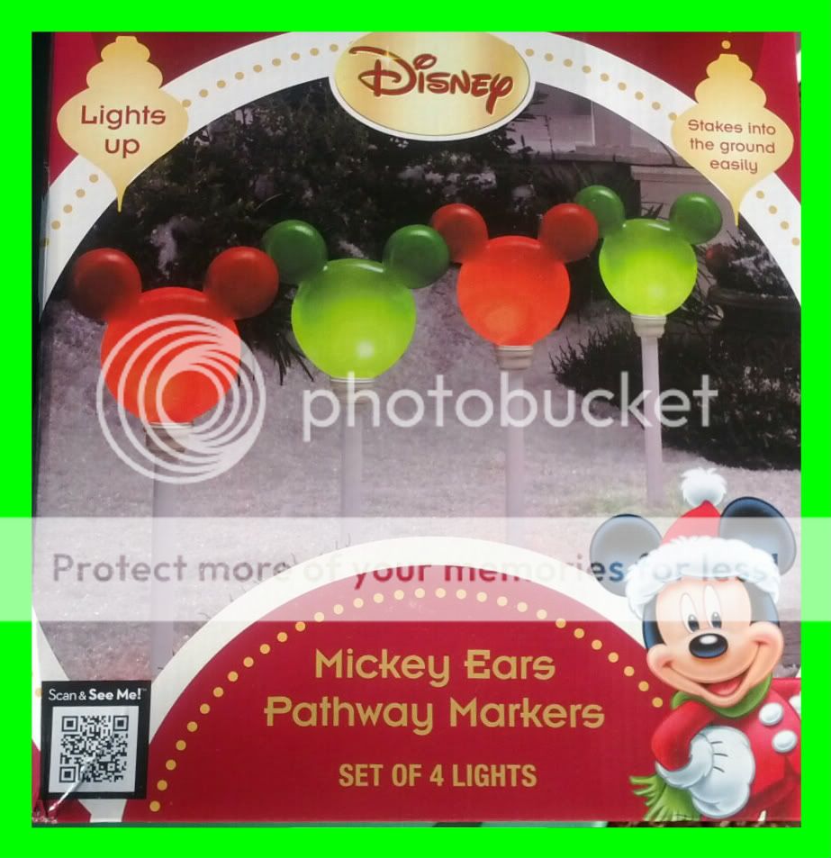 Disney Mickey Mouse Ears LED Lights Pathway Outdoor Yard Christmas 